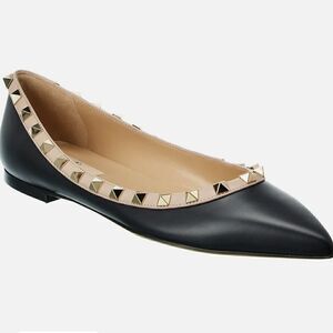 🌟NEW🌟Valentino🌟Rockstud Leather Flat 